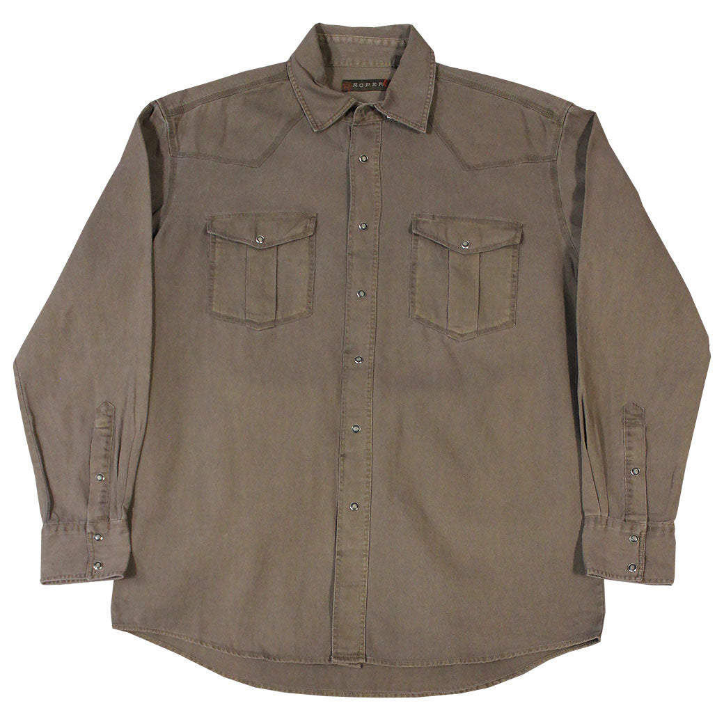 Roper Men's Pigment Twill Wash Down Shirt