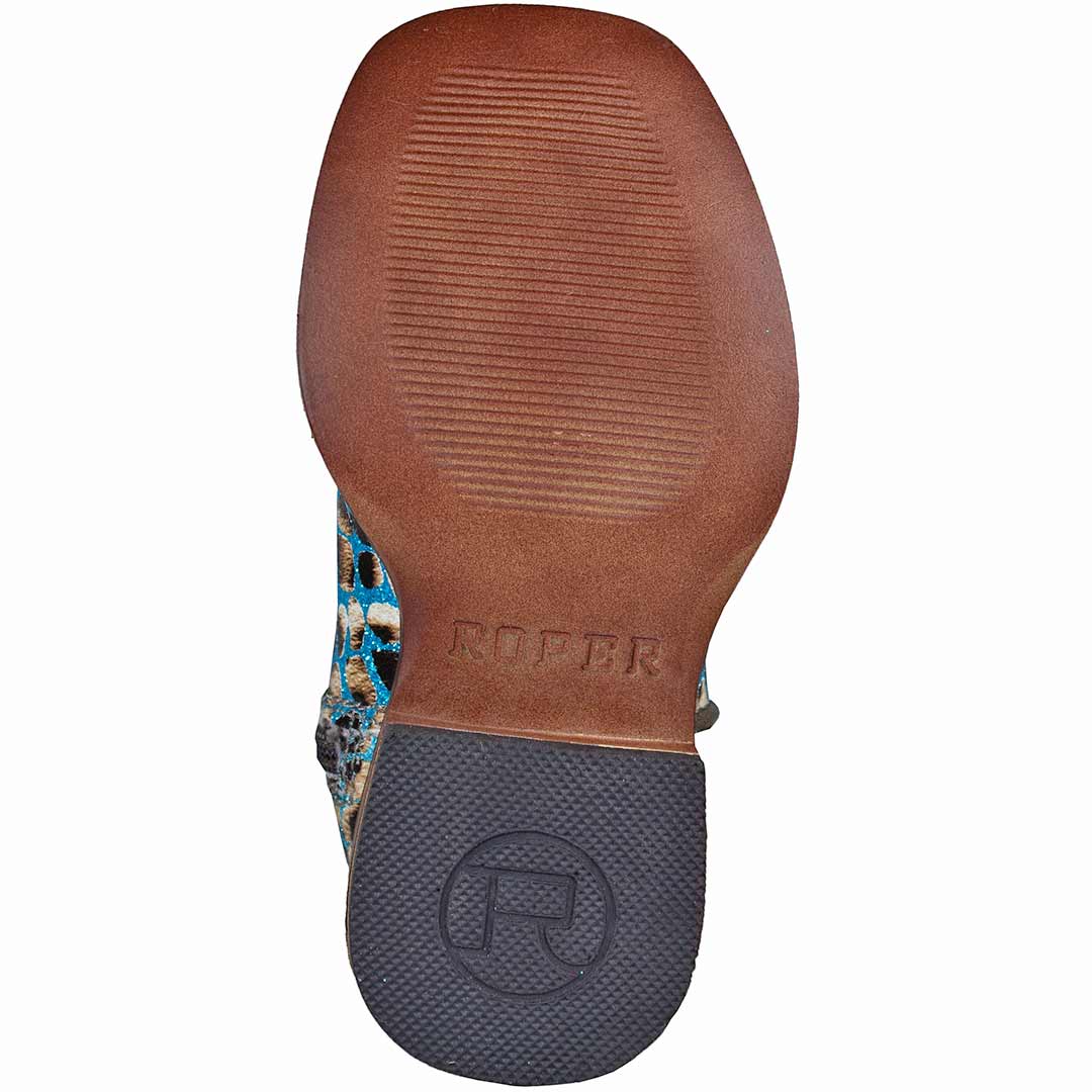 Bottes de cow-girl à paillettes léopard Roper pour petites filles
