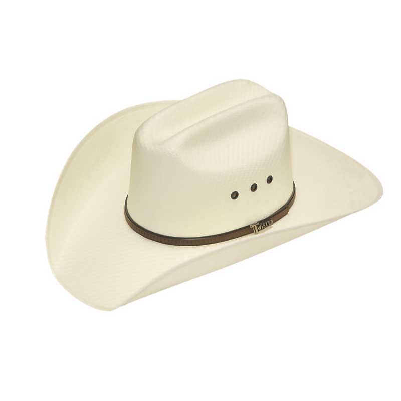Chapeau de cowboy en paille Twister Cattleman Shantung