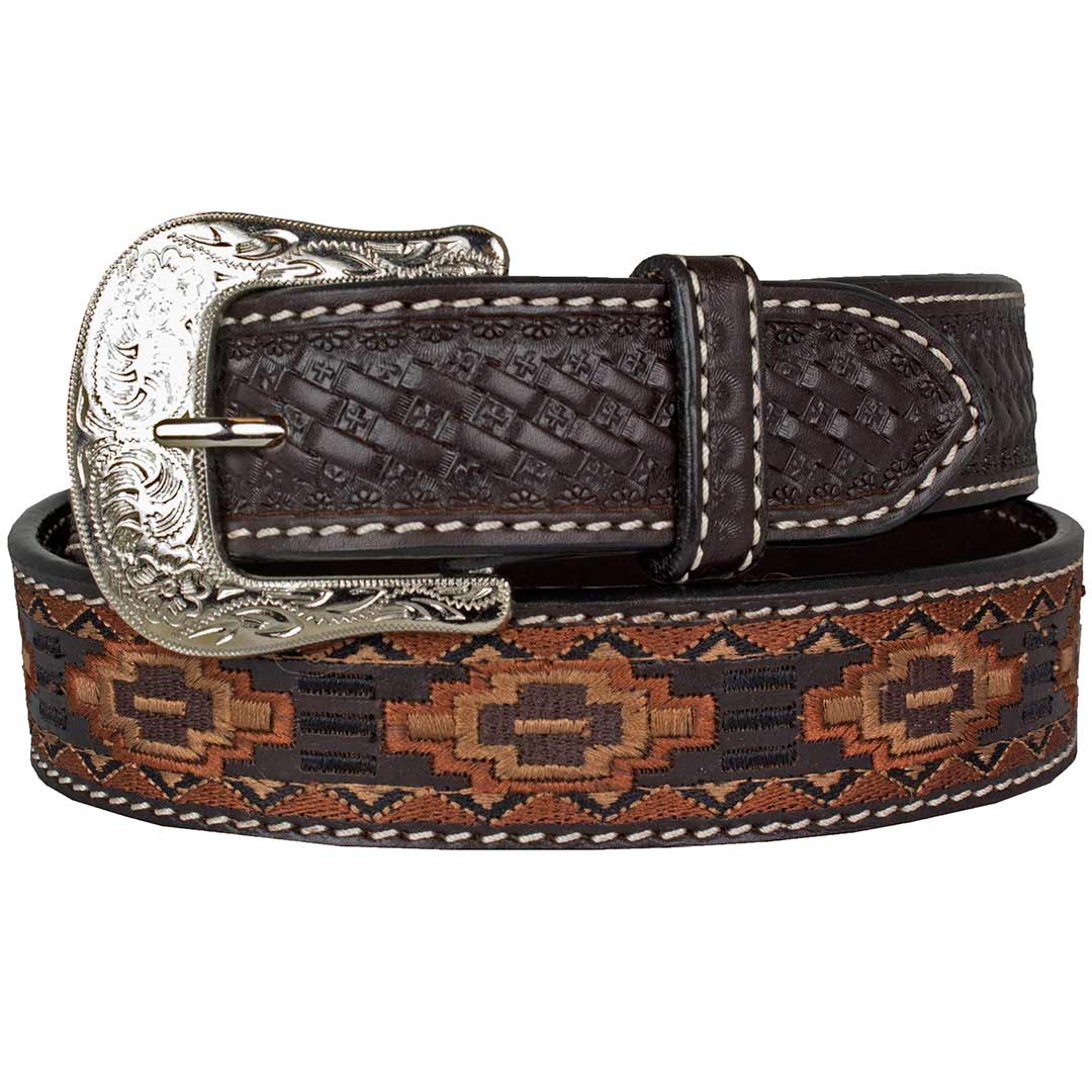 Ceinture en cuir brodée aztèque pour homme Ranger Belt Co.