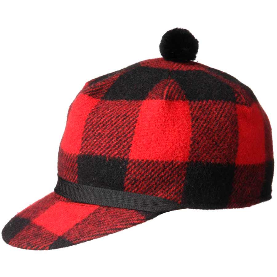 Crown Cap Men's Buffalo Check Stockman Cap