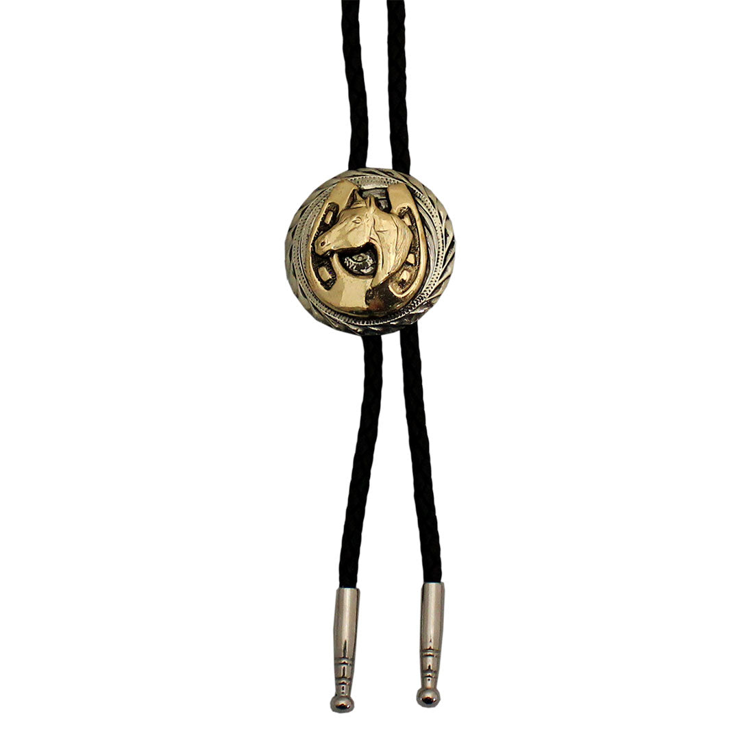 Bolo Tie Concho Argent et Or AndWest
