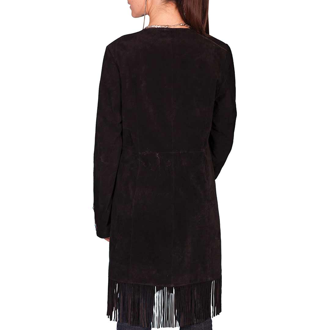 Scully Women's Fringe Embroidered Suede Coat