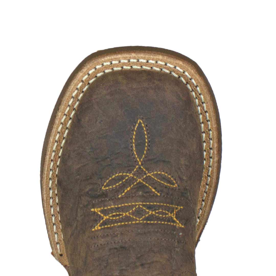 Bottes de cowboy Old West Youth avec empeigne vieillie