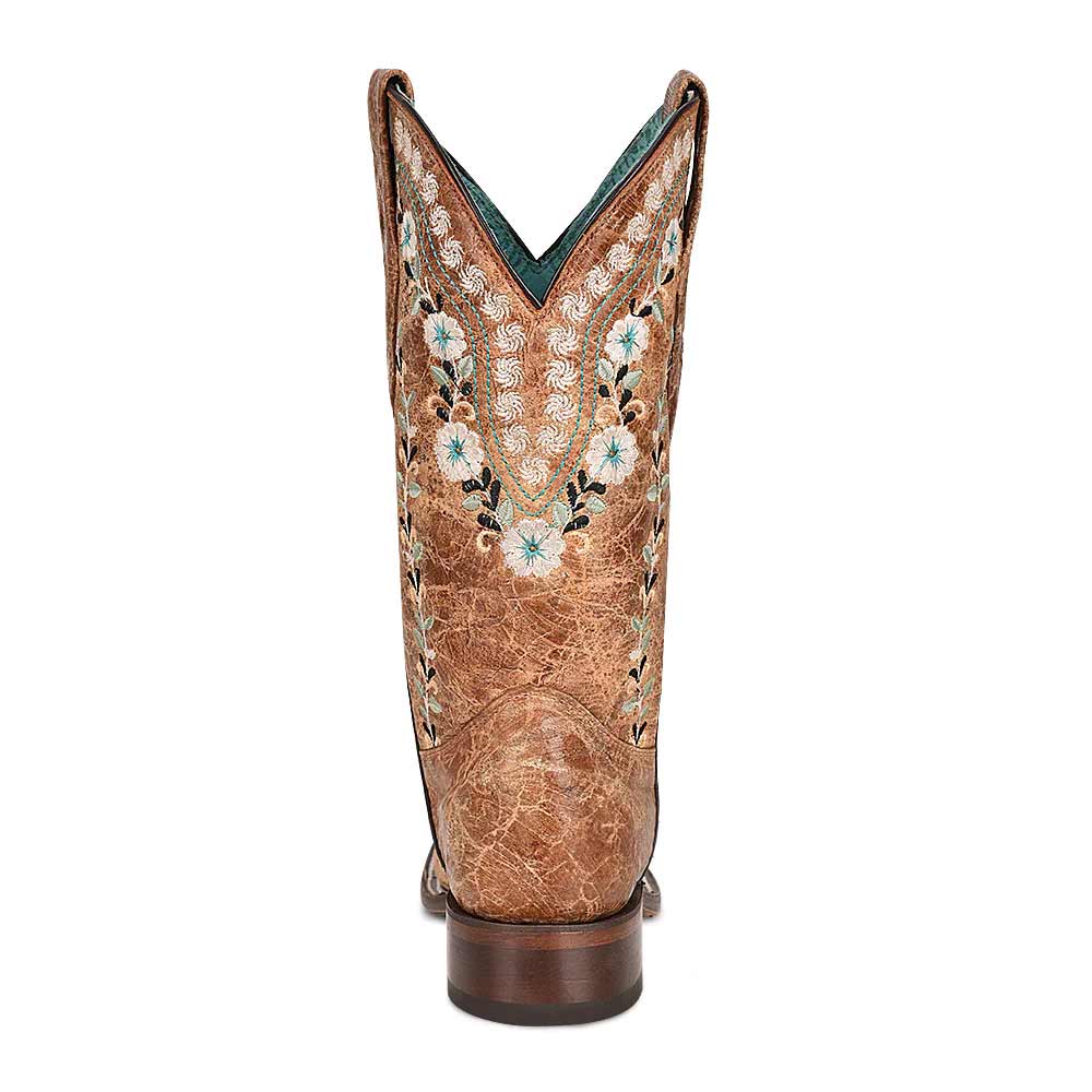 Corral Women's Floral Embroidered Square Toe Cowgirl Boots