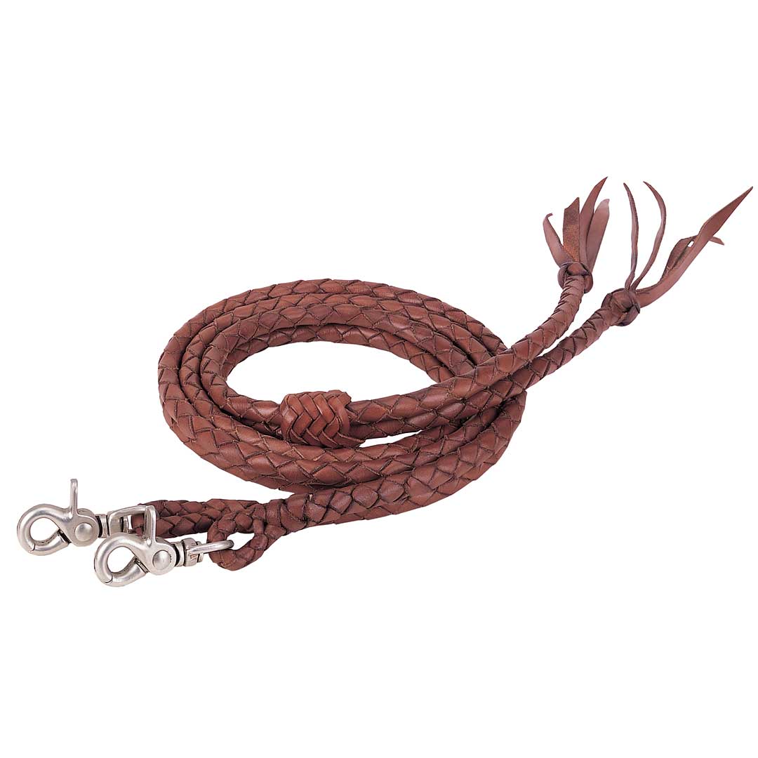 Weaver Round Braided Latigo Split Reins