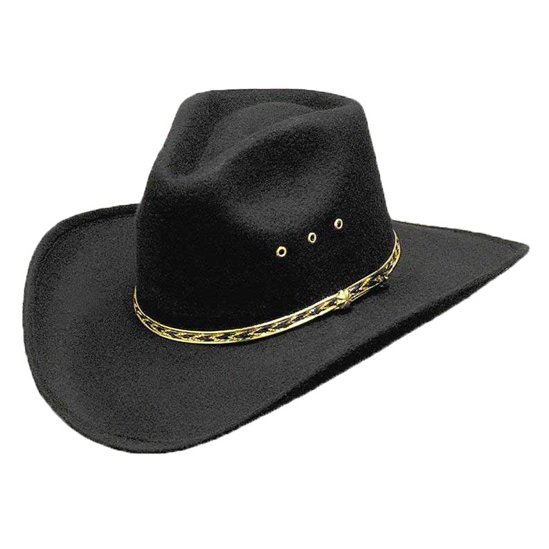 Chapeau de cowboy en feutre synthétique à devant pincé pour enfants Western Express