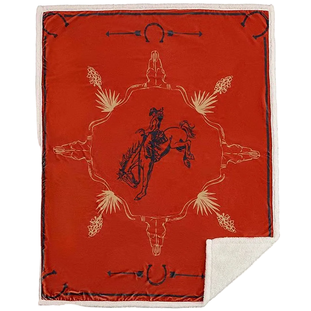 Hi End Accents Sunset Rider Sherpa Throw