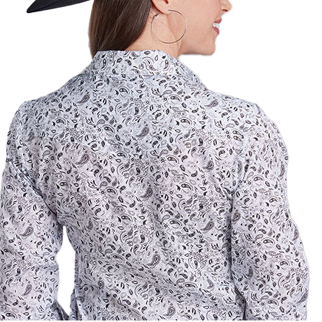Roper Women's Paisley Print Long Sleeve Snap Shirt