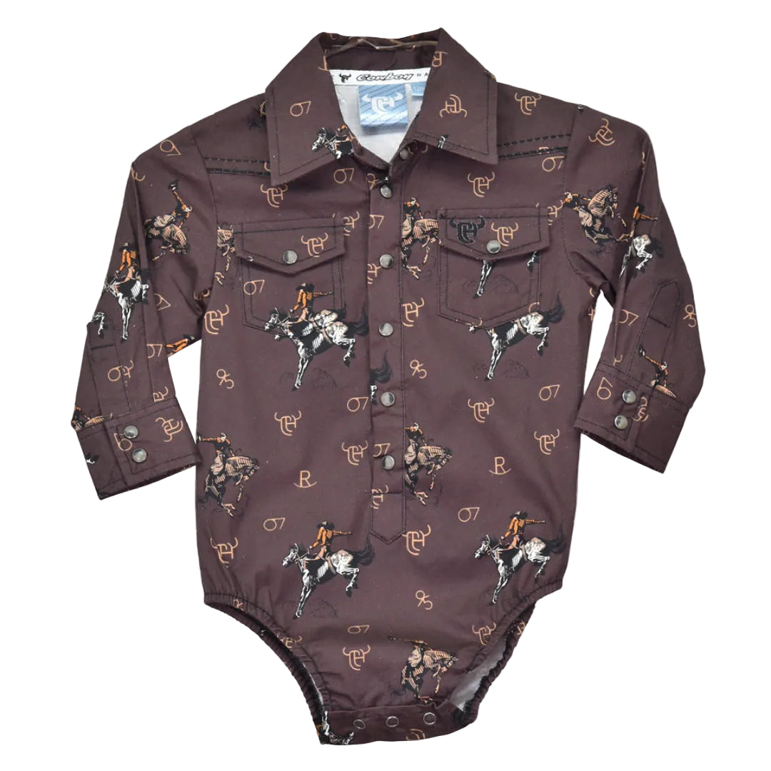 Grenouillère bébé garçon Cowboy Hardware Vintage Bronc à boutons-pression