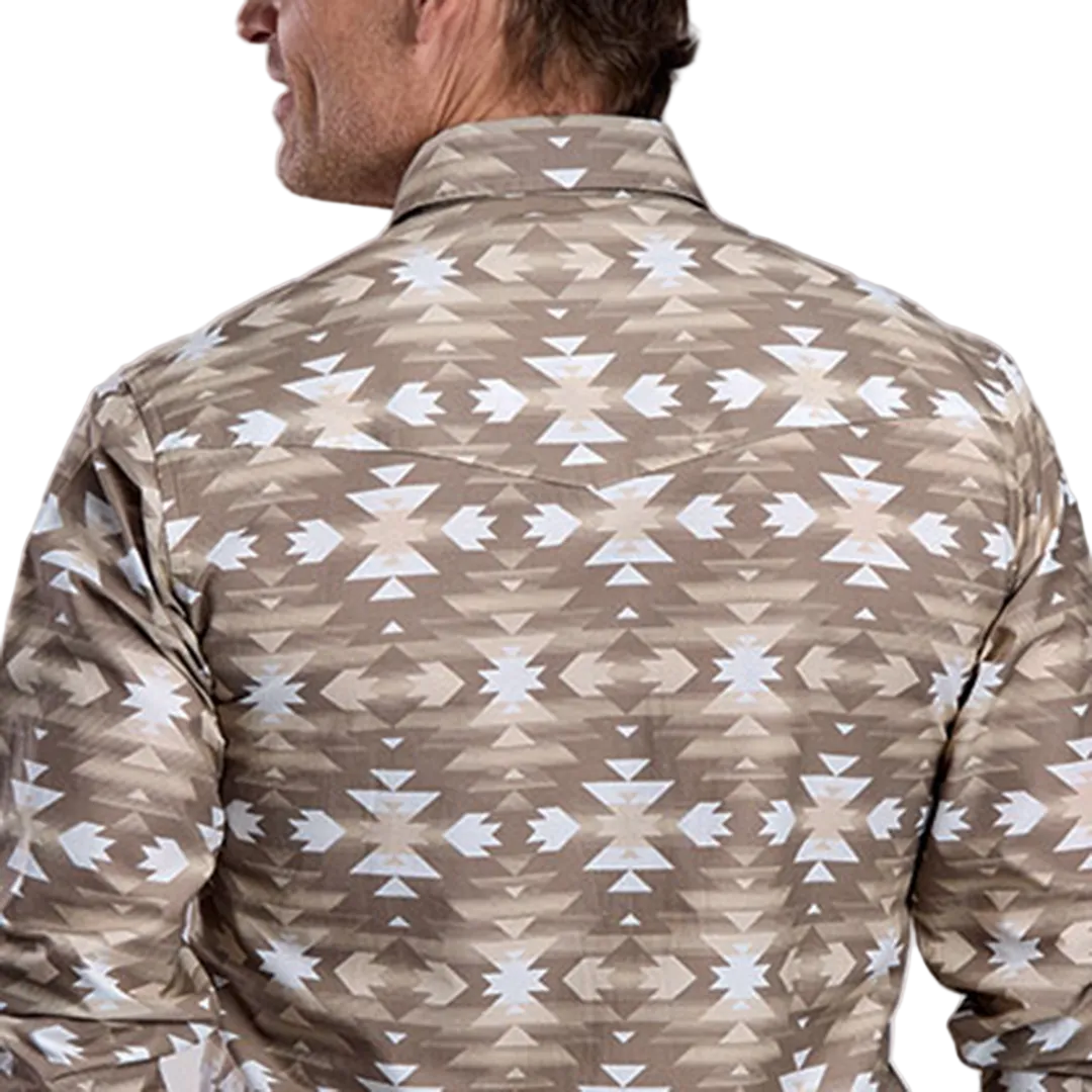 Roper Men's Aztec Printed Long Sleeve Snap Shirt