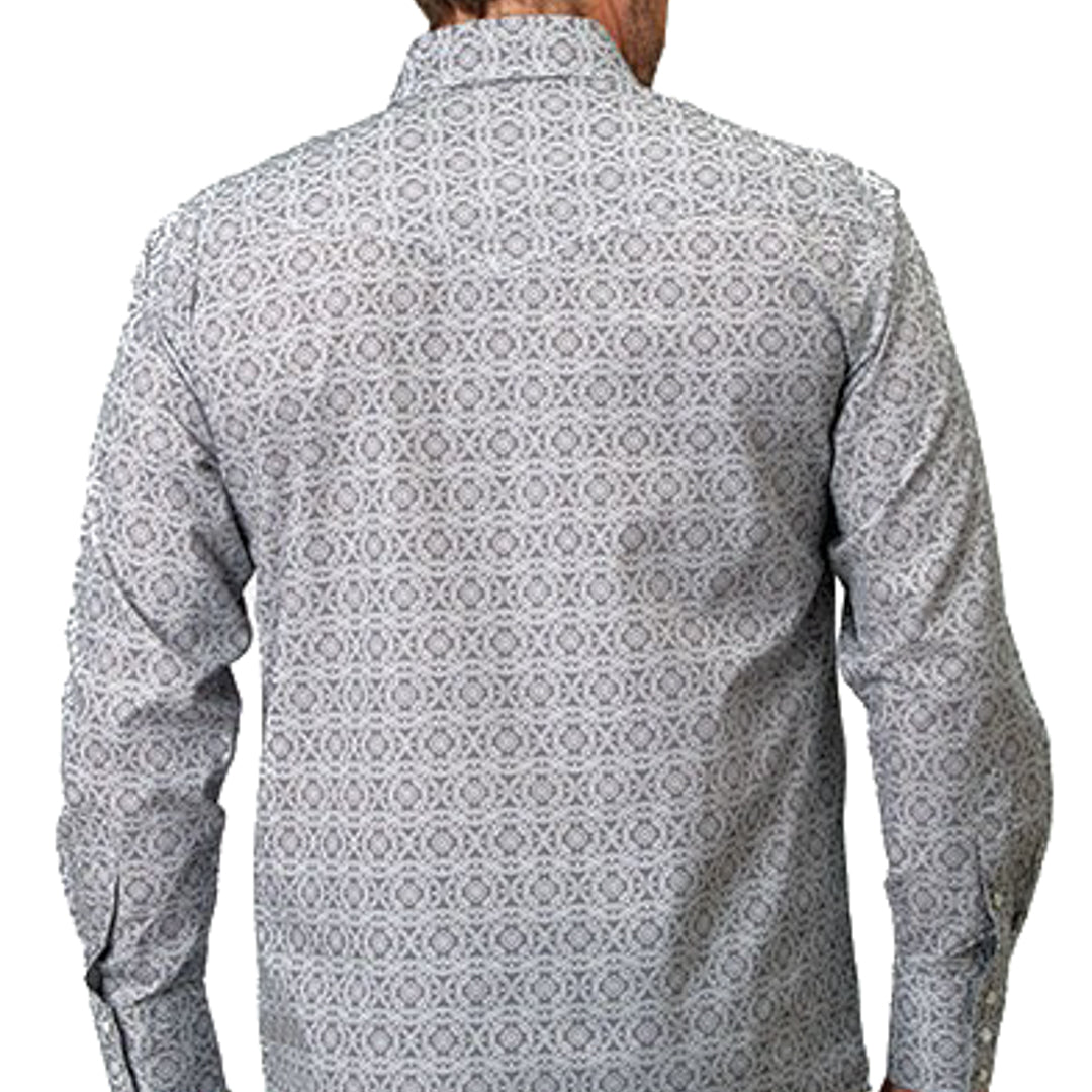 Roper Men's Classic Geo Print Snap Shirt