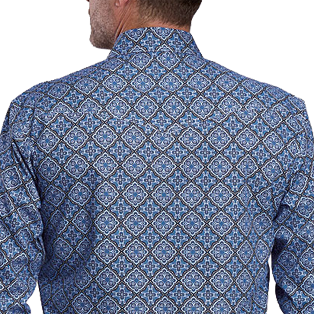 Chemise à manches longues boutonnée à imprimé intégral pour homme de la collection Amarillo de Roper