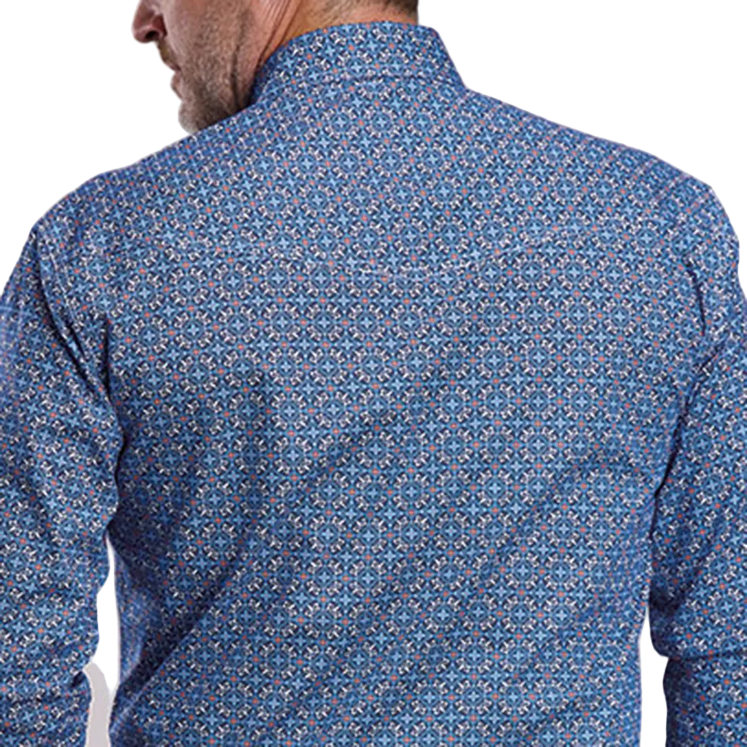 Chemise à manches longues boutonnée à imprimé intégral pour homme de la collection Amarillo de Roper