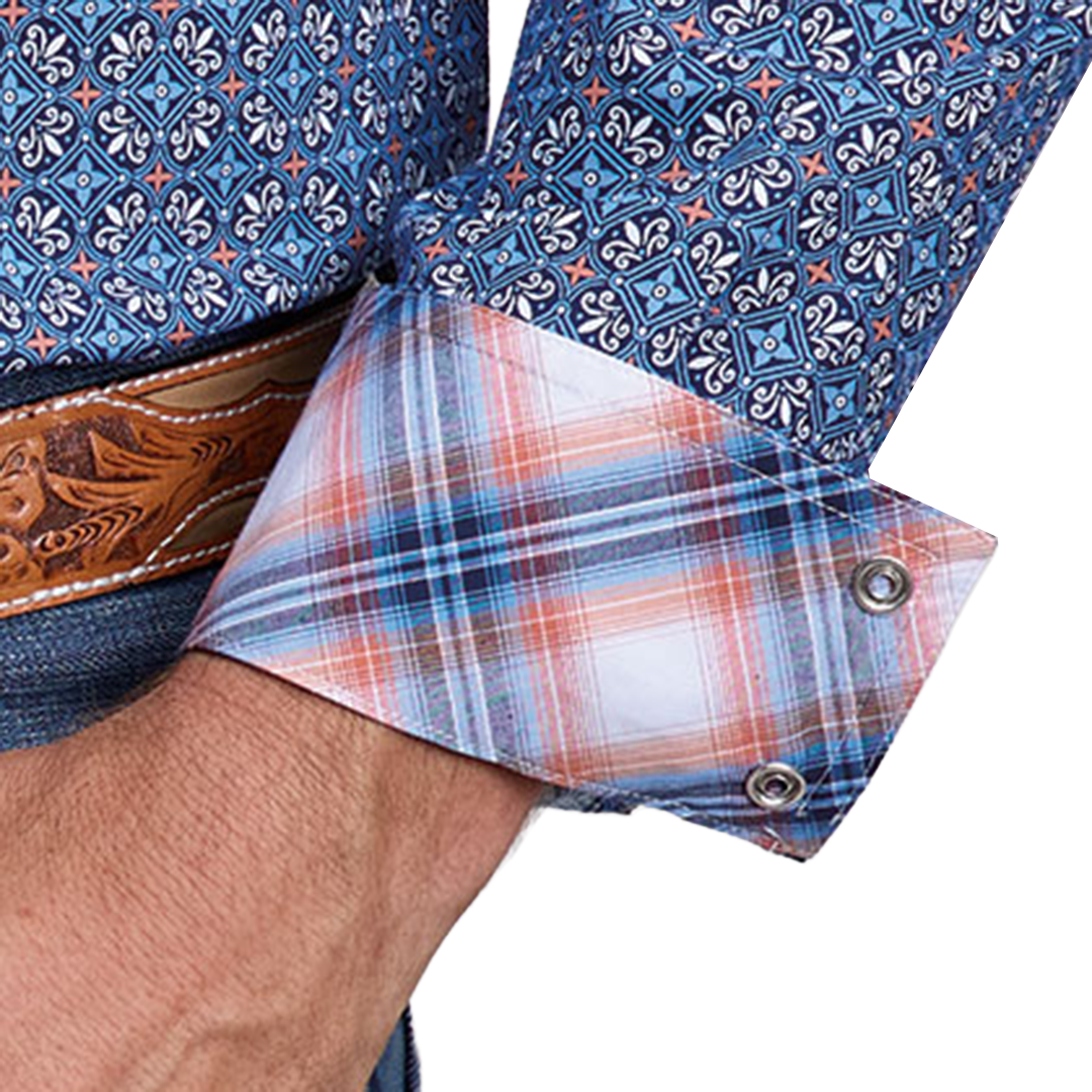 Chemise à manches longues boutonnée à imprimé intégral pour homme de la collection Amarillo de Roper