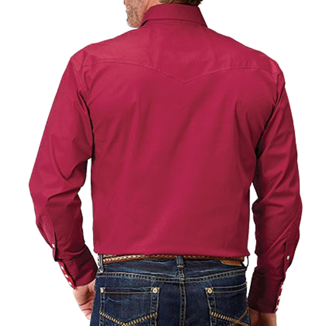 Roper Men's Amarillo Stretch Snap Shirt In Red