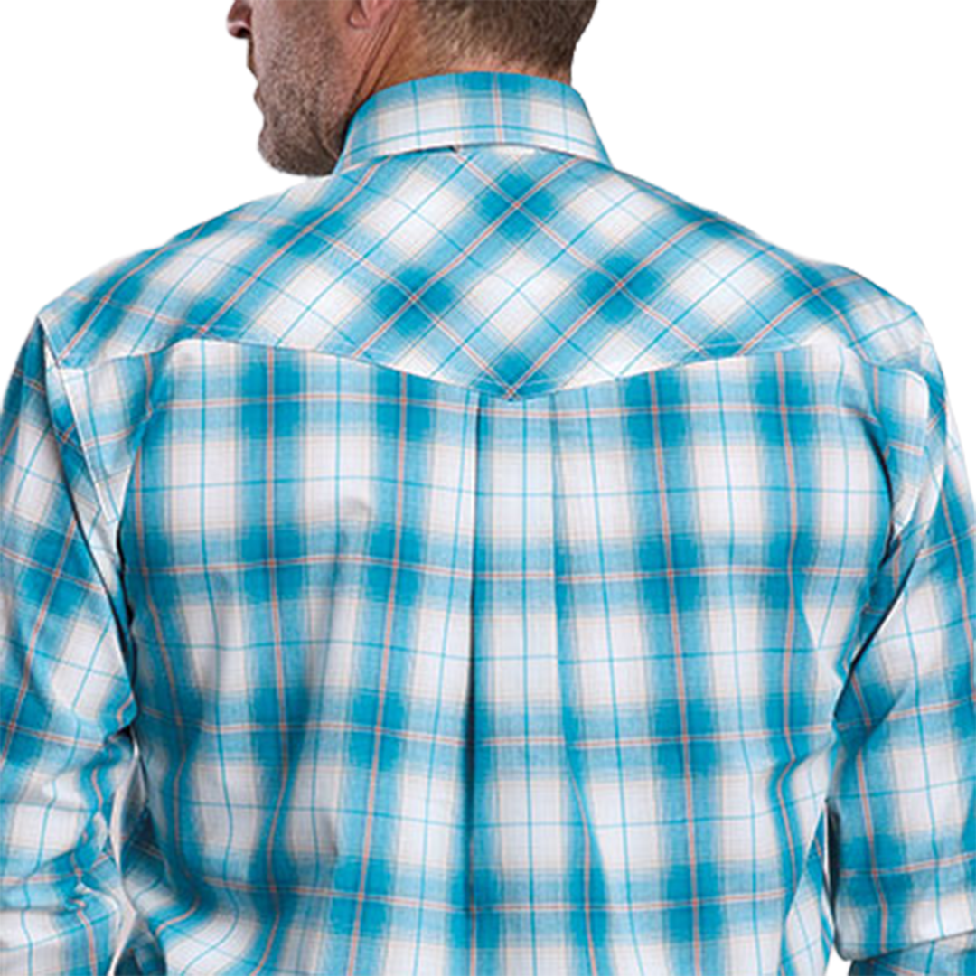 Roper Men's Amarillo Collection Plaid Print Long Sleeve Snap Shirt