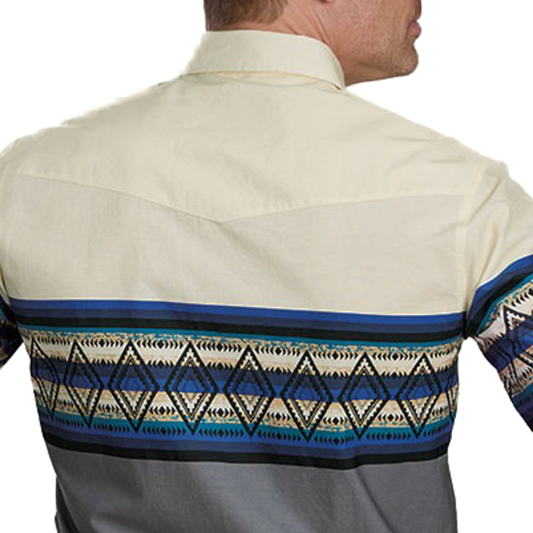 Roper Men's Vintage Collection Border Long Sleeve Snap Shirt