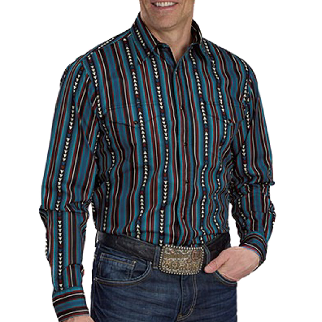 Roper Men's Vintage Collection Stripe Long Sleeve Snap Shirt