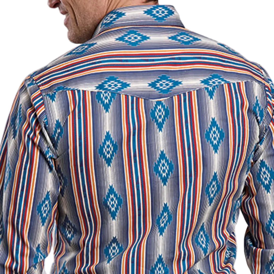 Chemise à manches longues boutonnée à imprimé intégral pour homme de la collection Amarillo de Roper