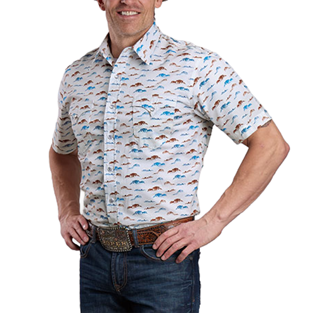 Chemise à manches longues boutonnée à imprimé intégral pour homme de la collection Amarillo de Roper