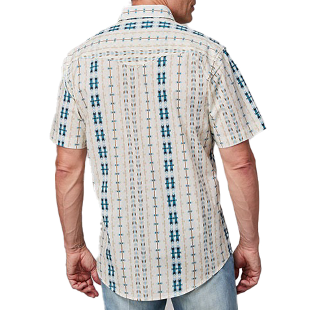 Roper Men's Short Sleeve Aztec Snap Shirt