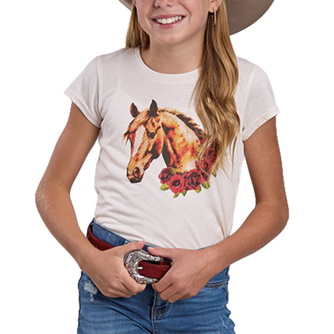 Roper Girls' Horse Printed T-Shirt