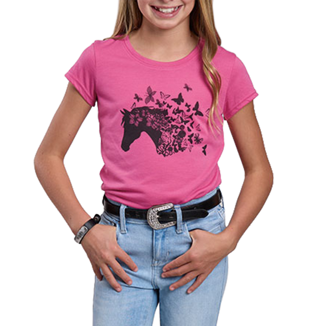 Roper Girls' Horse Printed T-Shirt