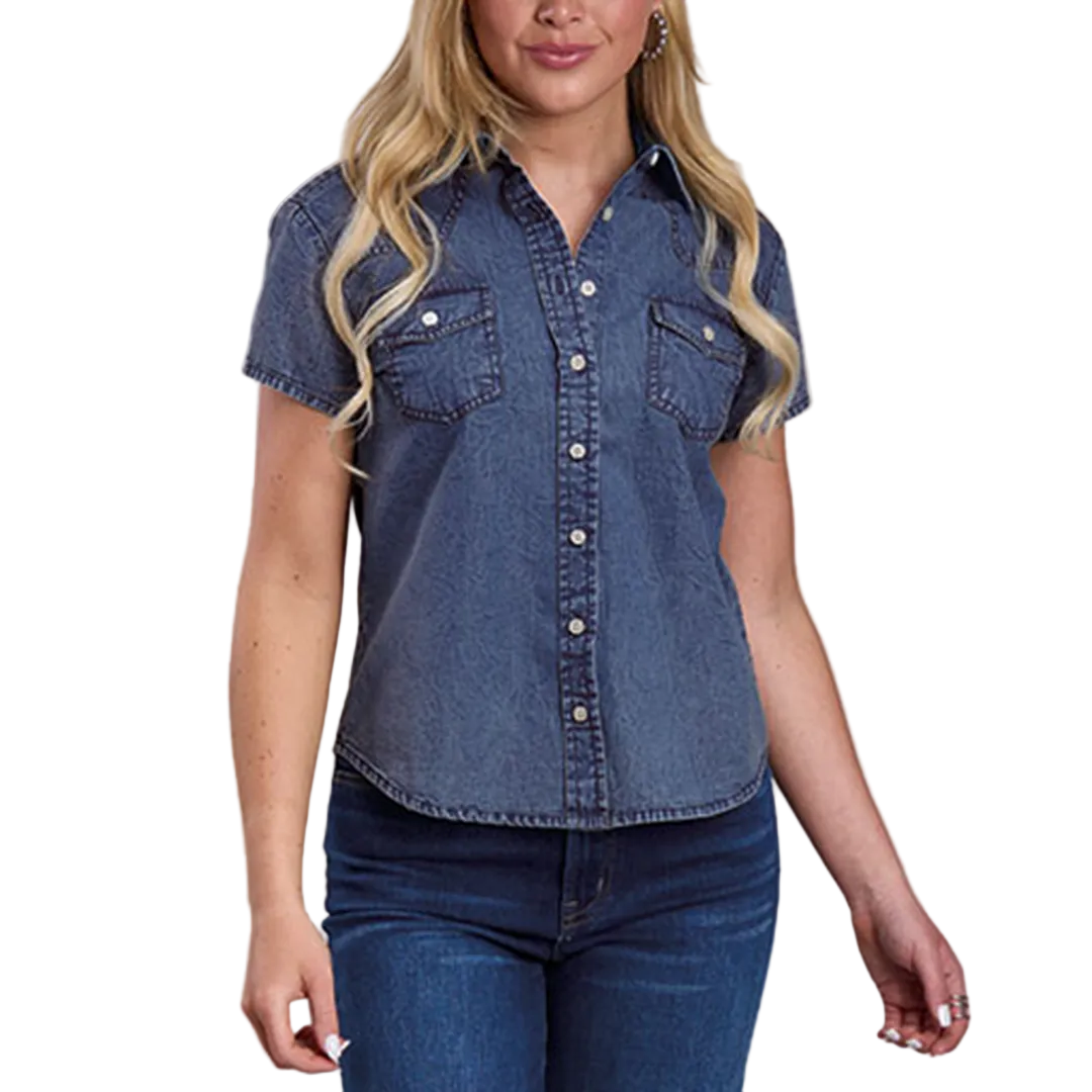 Roper Women's Denim Short Sleeve Button Shirt