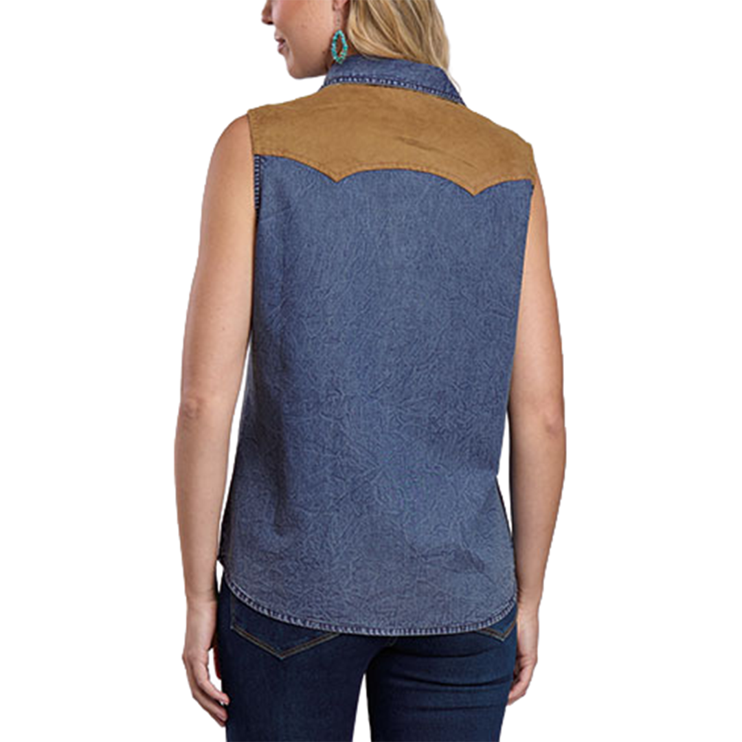 Roper Women's Denim Western Sleeveless Shirt