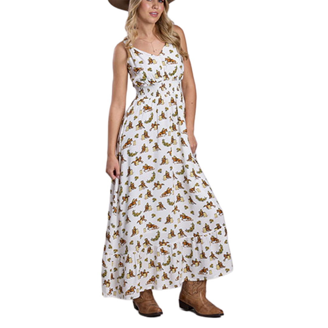 Robe longue imprimée Barrel Racers pour femme Roper