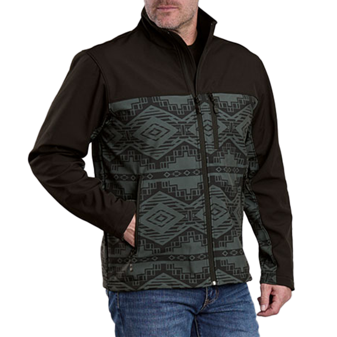Roper Men's Contrast Aztec Softshell Jacket