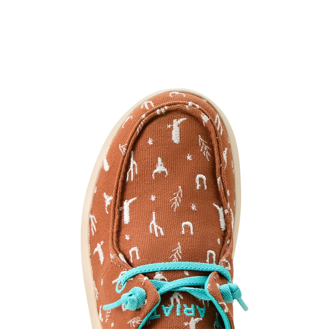 Ariat Women's Hilo Western Graphic Burnt Slip-On Shoes