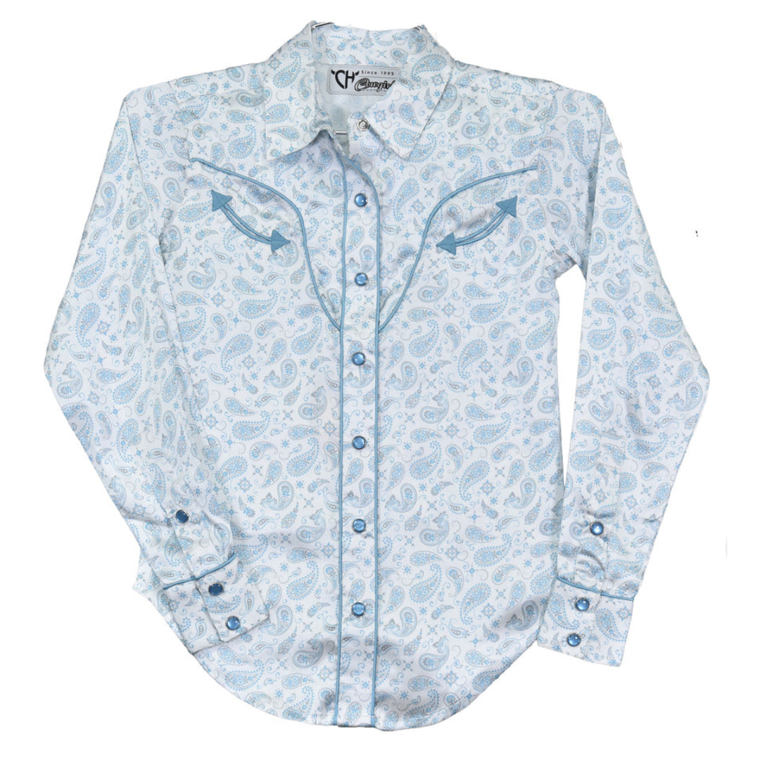 Cowgirl Hardware Toddler Girls' Paisley Print Snap Shirt
