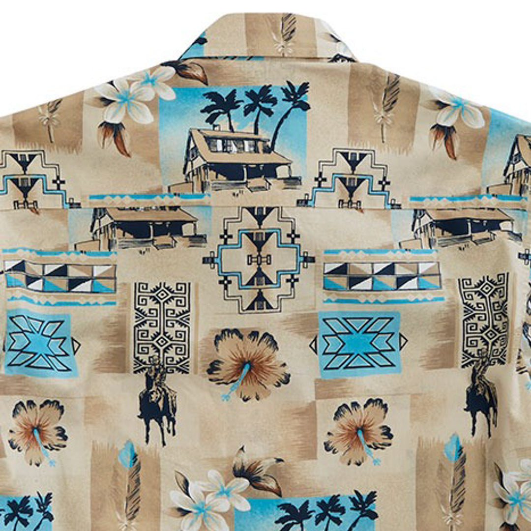 Tin Haul Men's Tiki Aztec Print Snap Shirt