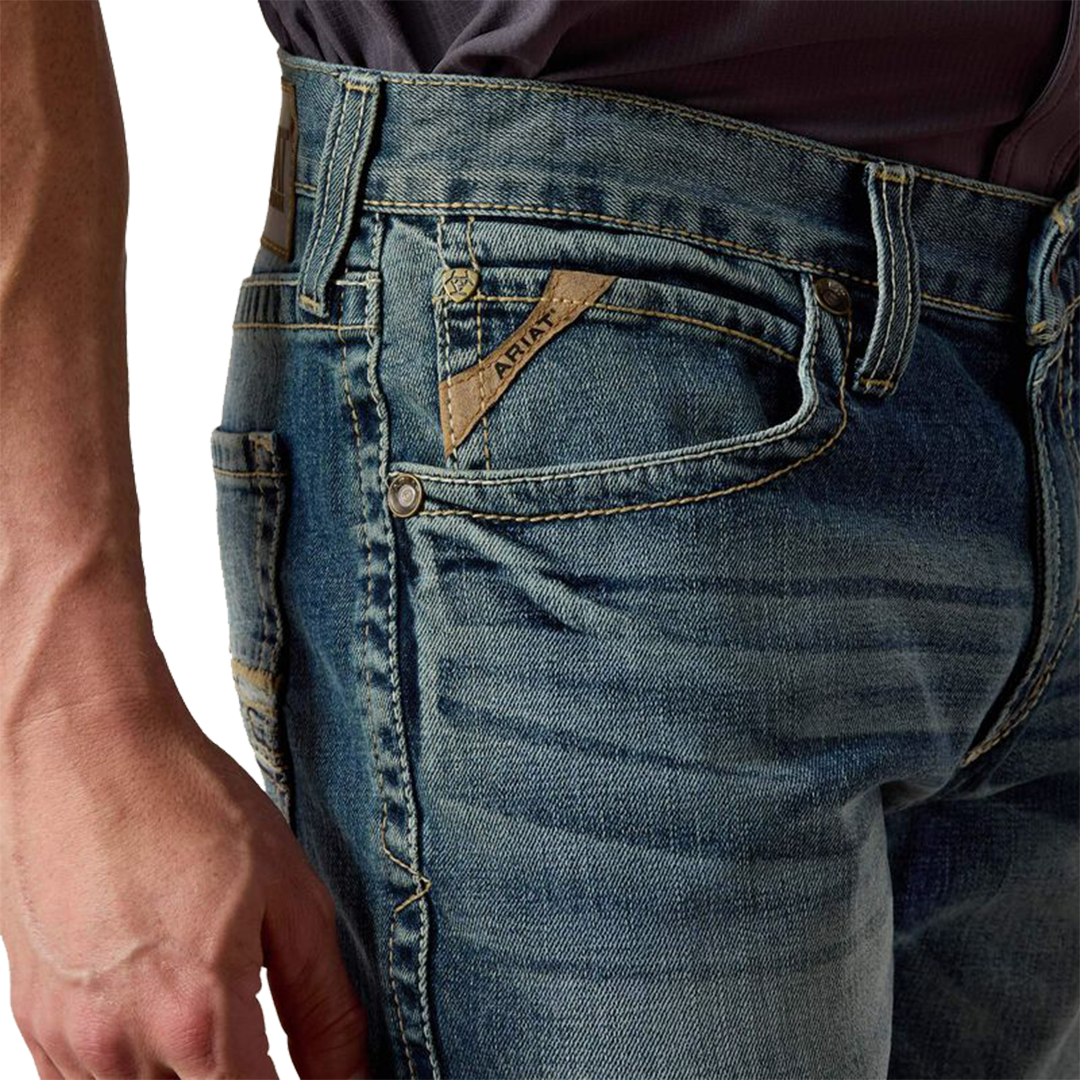 Jean droit empilable Ariat M4 coupe basse extensible pour homme Shoreway