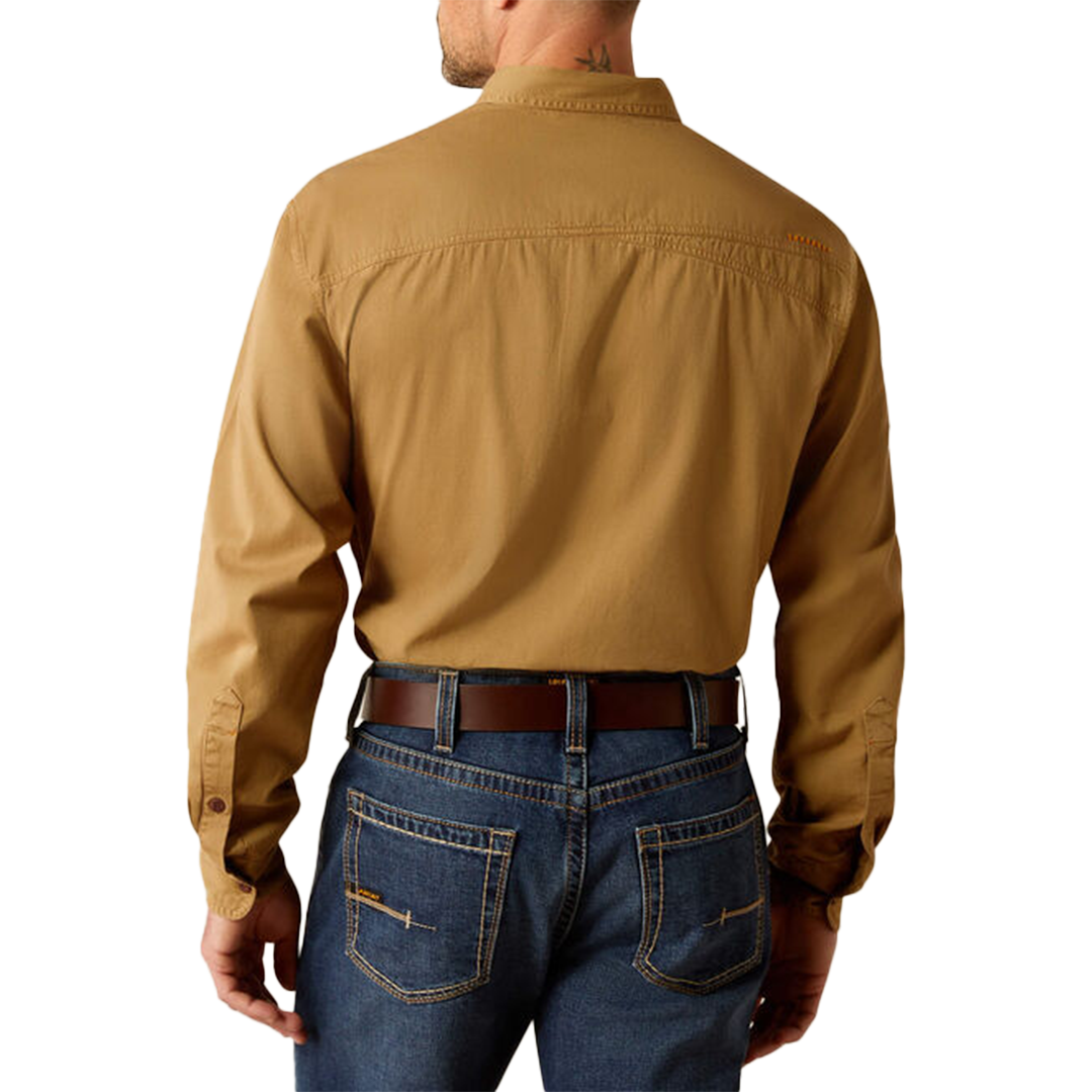 Ariat Men's Rebar Washed Twill Long Sleeve Shirt