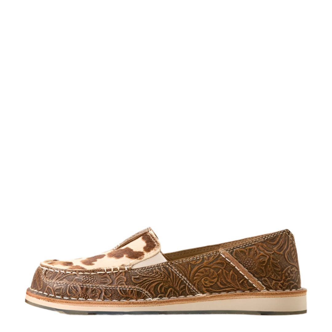 Ariat Women's Floral Embossed Brindle Hide Cruiser Slip-On Shoes