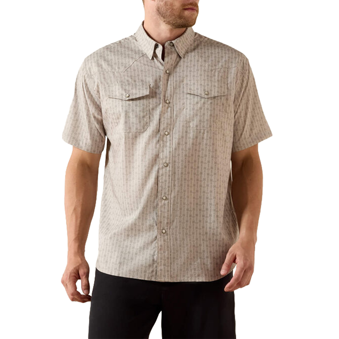 Ariat Men's Western VentTEK Classic Fit Short Sleeve Snap Shirt
