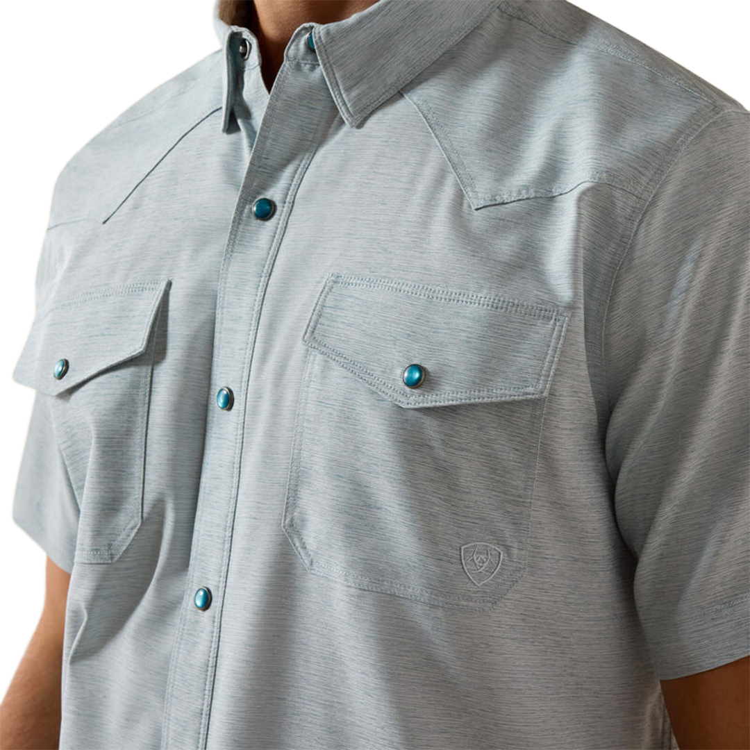 Ariat Men's Western VentTEK Classic Fit Short Sleeve Snap Shirt