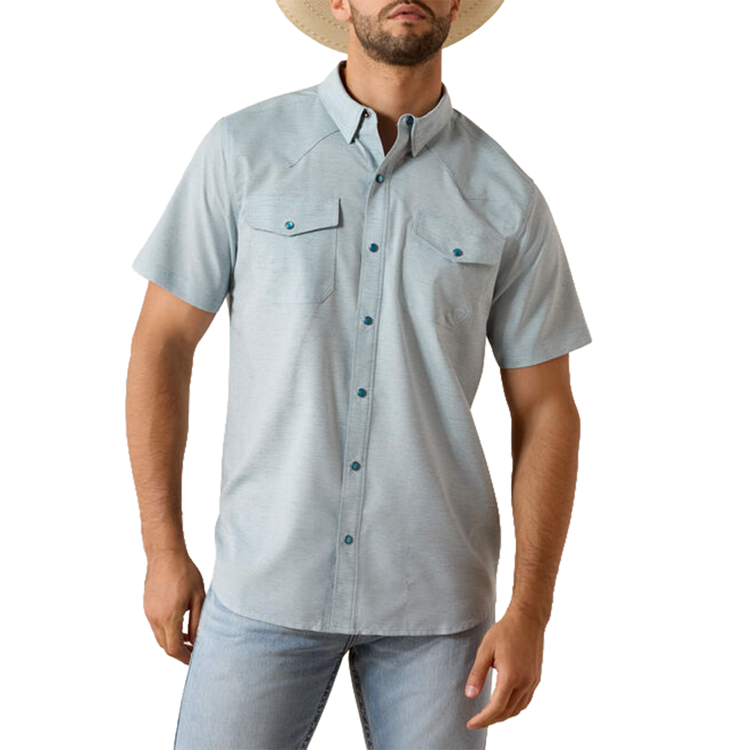 Ariat Men's Western VentTEK Classic Fit Short Sleeve Snap Shirt