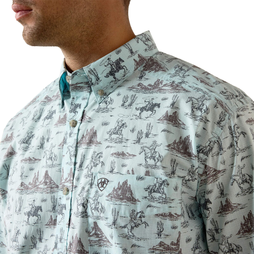 Ariat Men's  Pratt Classic Fit  Short Sleeve Button Shirt