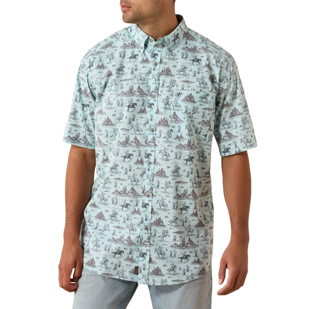 Ariat Men's  Pratt Classic Fit  Short Sleeve Button Shirt