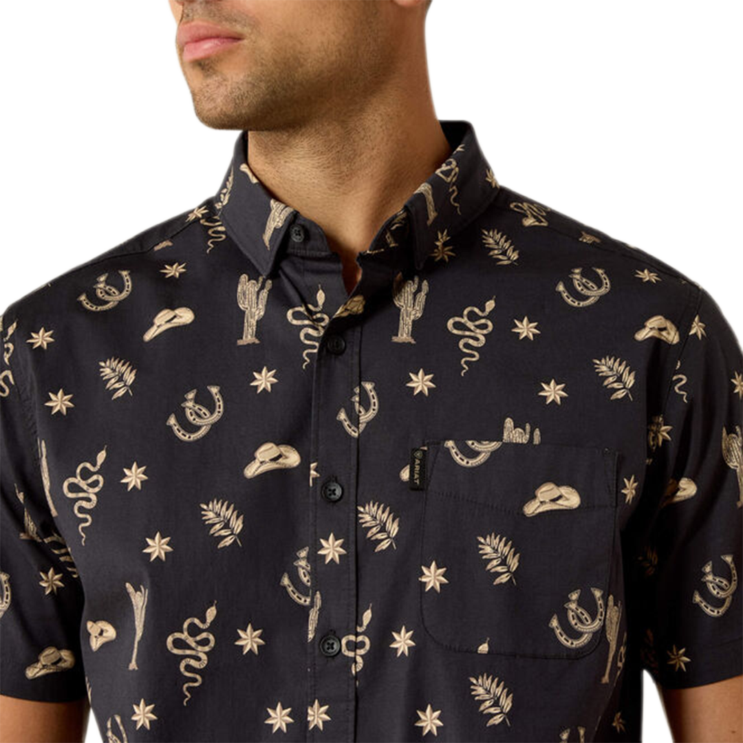Ariat Men's Mathais Modern Fit Short Sleeve Button Shirt