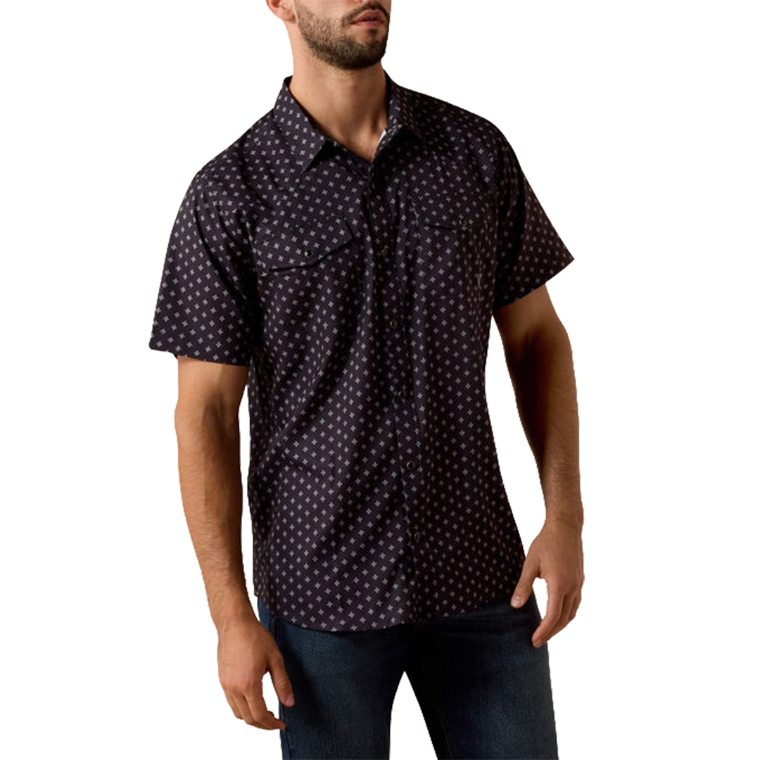Ariat Men's Printed VentTEK Western Fitted Short Sleeve Snap Shirt
