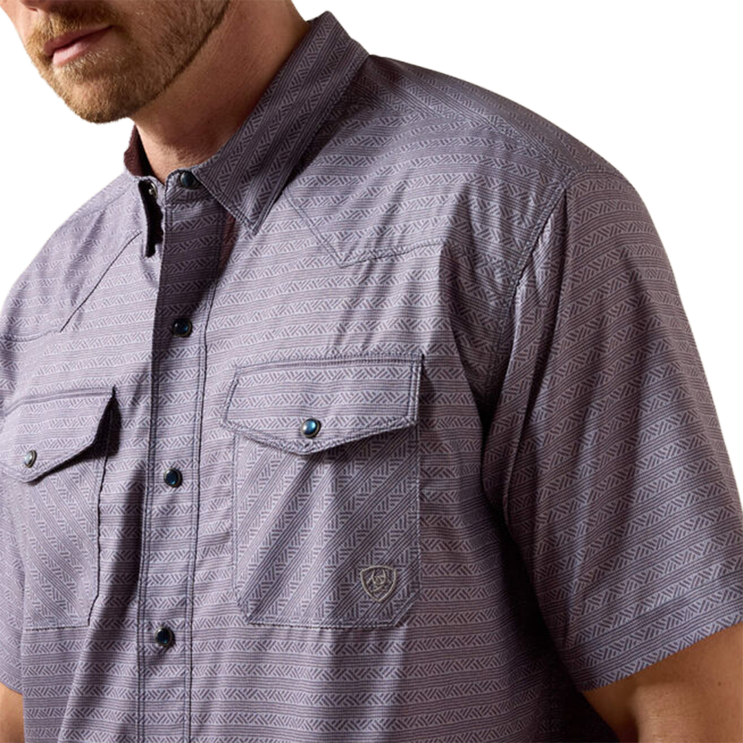 Ariat Men's Printed Western VentTEK Short Sleeve Snap Shirt