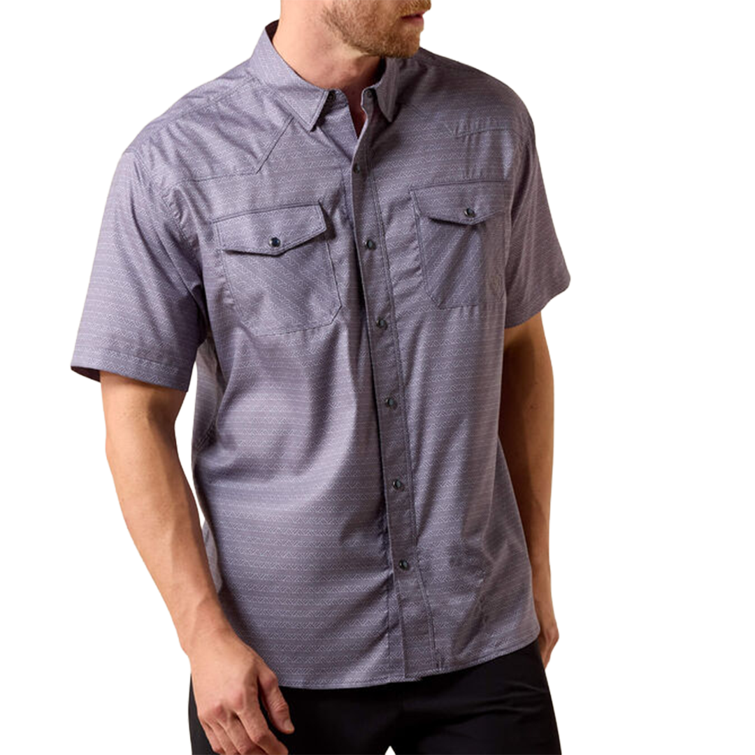 Ariat Men's Printed Western VentTEK Short Sleeve Snap Shirt