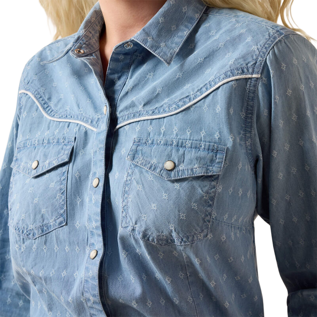 Chemise à pression à manches longues Imprints Ariat pour femme