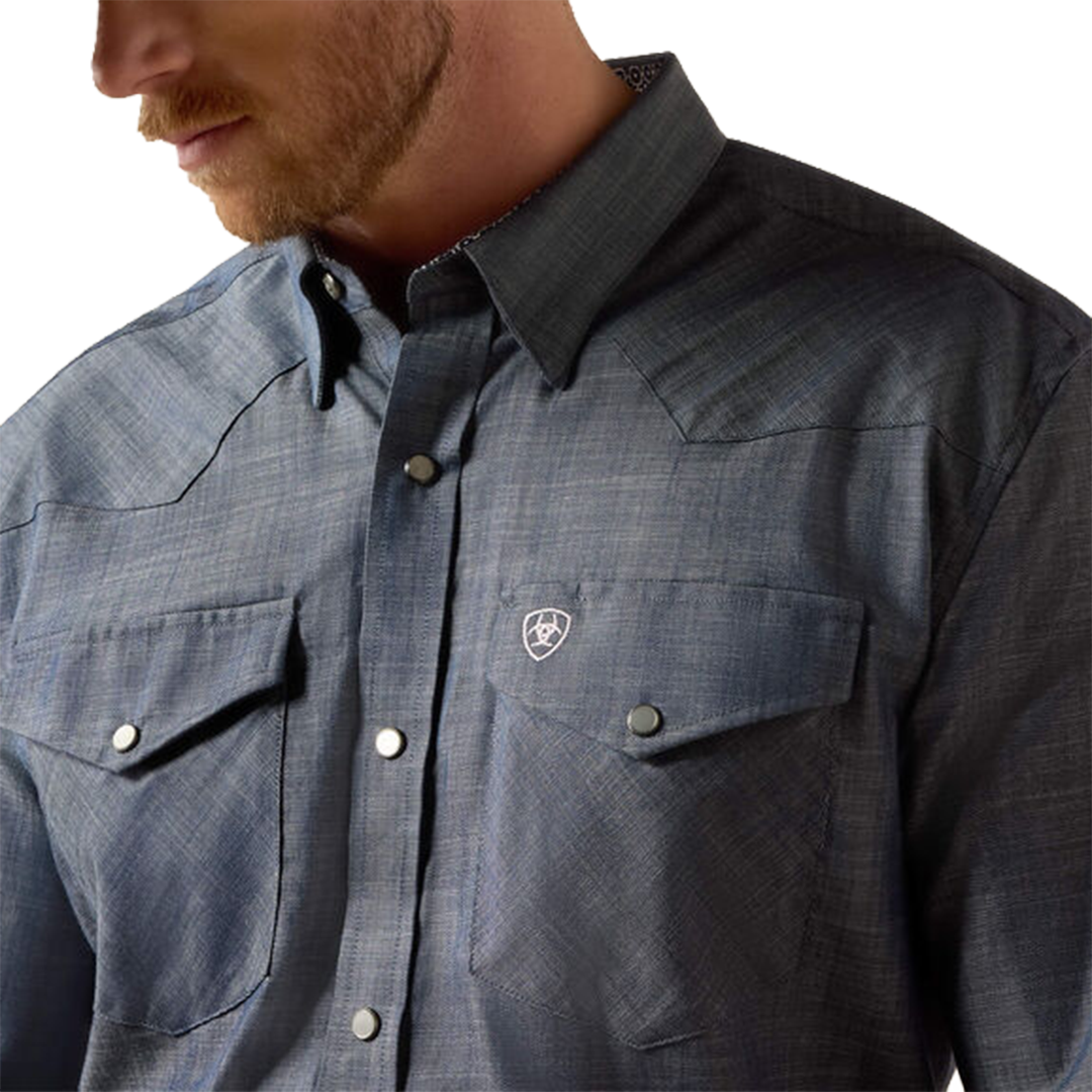 Chemise boutonnée à manches longues avec logo Ariat pour homme