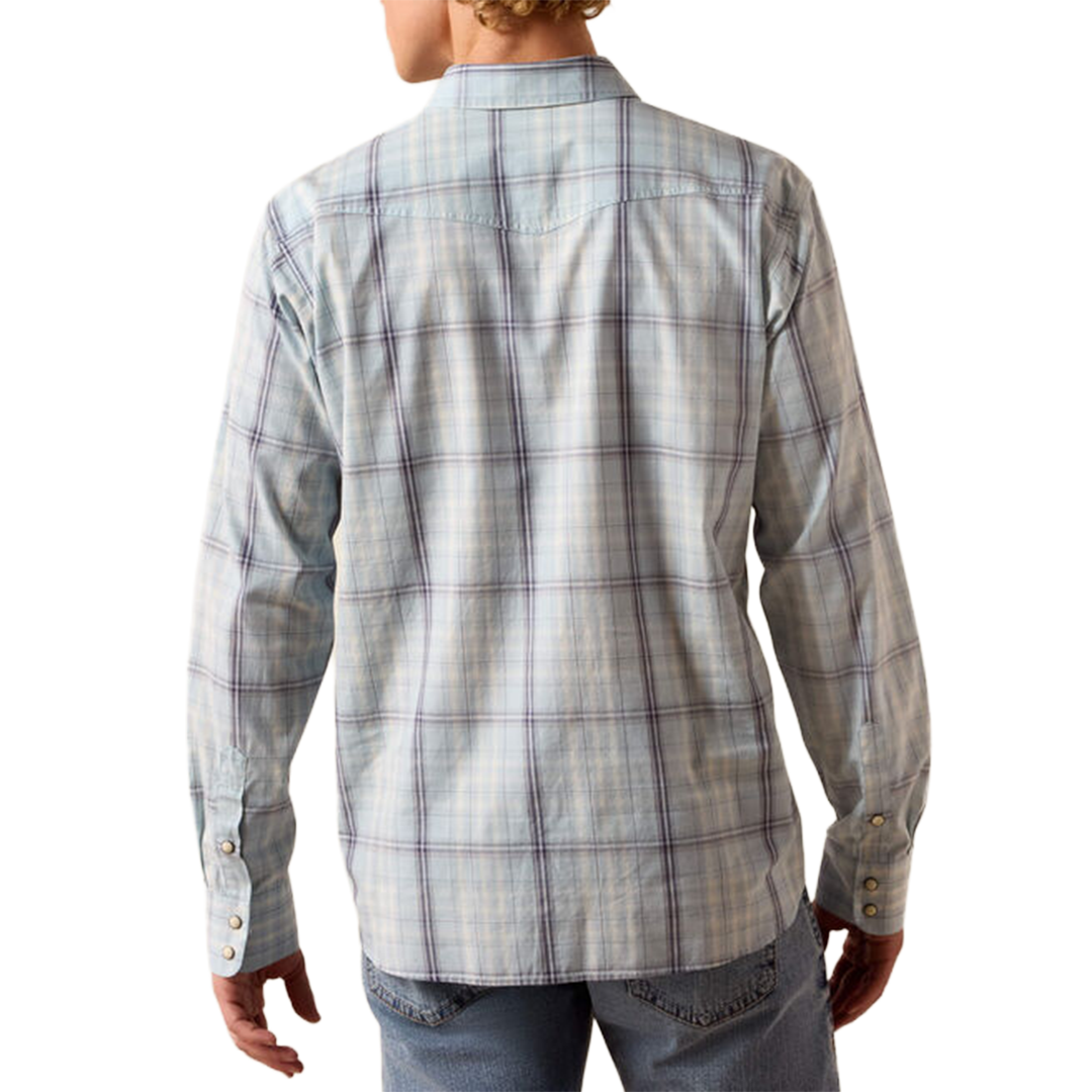 Ariat Men's Retro Fitted Plaid Long Sleeve Snap Shirt